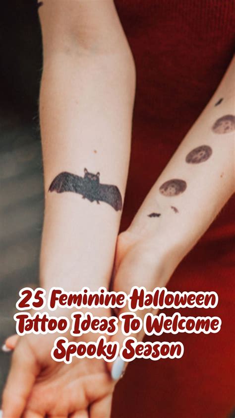 25 Feminine Halloween Tattoo Ideas To Welcome Spooky Season